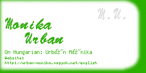 monika urban business card